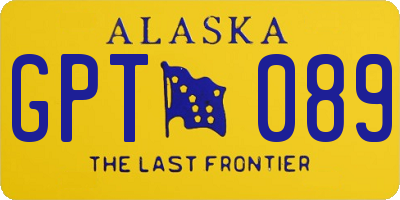 AK license plate GPT089