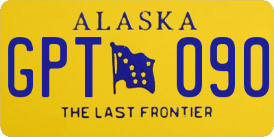 AK license plate GPT090