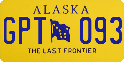 AK license plate GPT093
