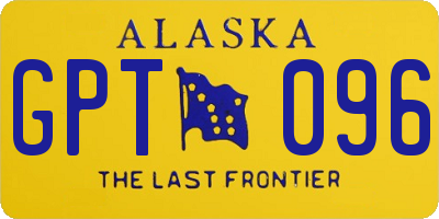 AK license plate GPT096