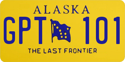 AK license plate GPT101