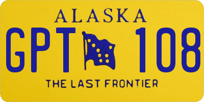 AK license plate GPT108