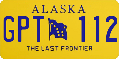 AK license plate GPT112