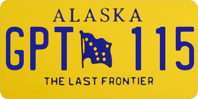 AK license plate GPT115