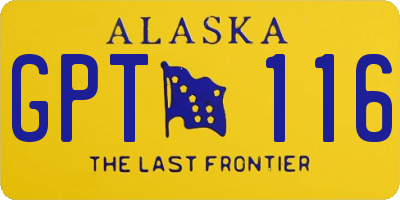 AK license plate GPT116