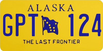AK license plate GPT124