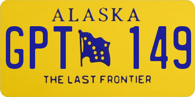 AK license plate GPT149