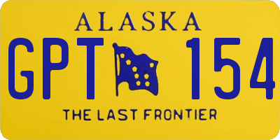 AK license plate GPT154