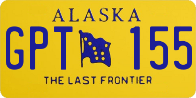 AK license plate GPT155