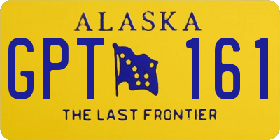 AK license plate GPT161
