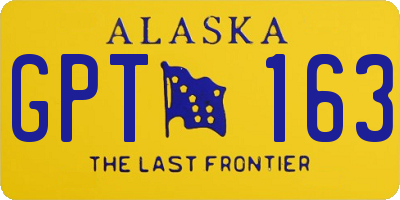 AK license plate GPT163