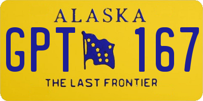 AK license plate GPT167