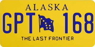 AK license plate GPT168