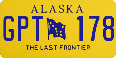 AK license plate GPT178