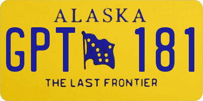 AK license plate GPT181
