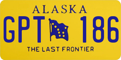 AK license plate GPT186