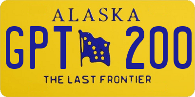 AK license plate GPT200