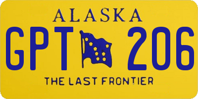 AK license plate GPT206