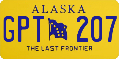 AK license plate GPT207
