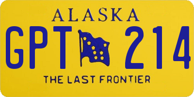 AK license plate GPT214