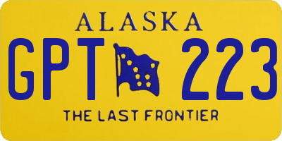 AK license plate GPT223