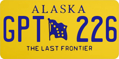 AK license plate GPT226