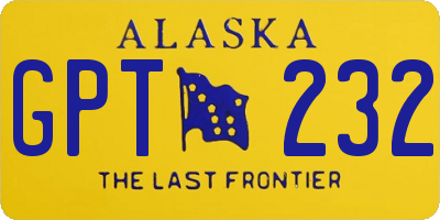 AK license plate GPT232