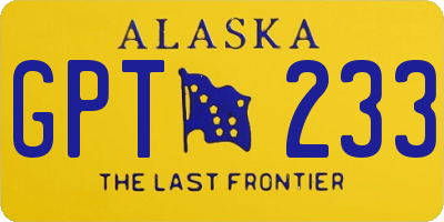 AK license plate GPT233