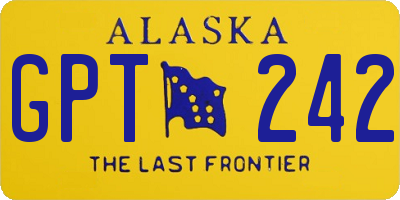 AK license plate GPT242