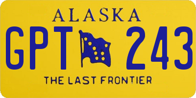 AK license plate GPT243