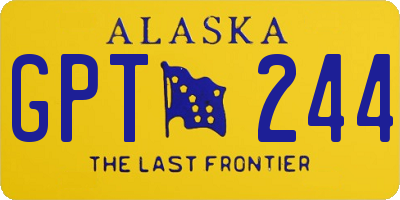 AK license plate GPT244