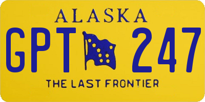 AK license plate GPT247