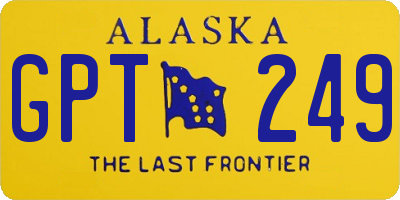 AK license plate GPT249