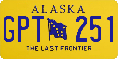 AK license plate GPT251