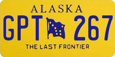 AK license plate GPT267