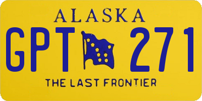 AK license plate GPT271