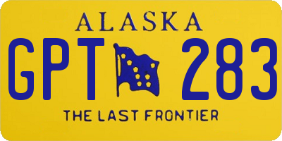 AK license plate GPT283