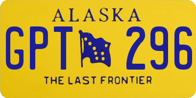 AK license plate GPT296