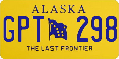 AK license plate GPT298
