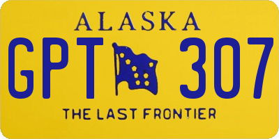 AK license plate GPT307