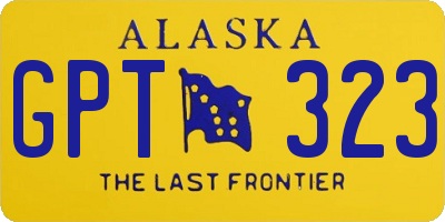 AK license plate GPT323