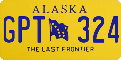 AK license plate GPT324