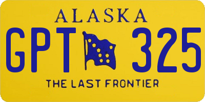 AK license plate GPT325