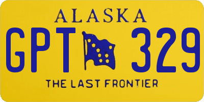 AK license plate GPT329