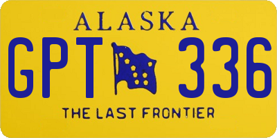 AK license plate GPT336