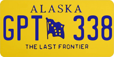 AK license plate GPT338