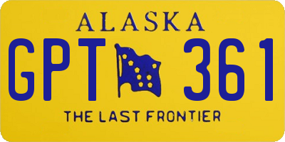 AK license plate GPT361