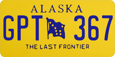 AK license plate GPT367
