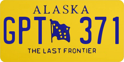 AK license plate GPT371