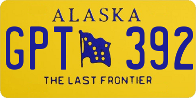 AK license plate GPT392